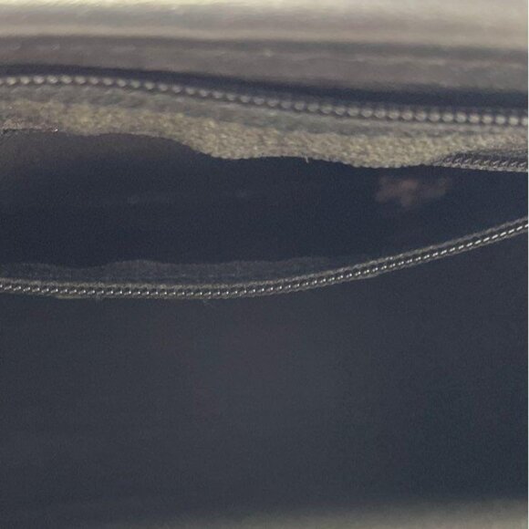 Brighton Womens Chantilly Black Croc Embossed Leather Double Handle Satchel Bag - Picture 4 of 4